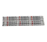 CyP Brands- Sevilla, Set de papeterie, écriture, crayons avec caoutchouc, couleur blanche, produit officiel