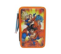 CyP Brands - Dragon Ball, Trousse à Crayons, Trousse à Crayons à 3 Niveaux, Fournitures Scolaires, Multicolore, Produit Officiel