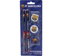 CYPBRANDS FC Barcelone Set de papeterie, fournitures scolaires, écriture, Barça, couleur bleue, produit officiel