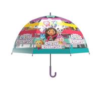 CyP Brands- Gabby Parapluie Enfant Bulle Transparent Parapluie Manuel 48 cm Multicolore Produit Officiel, transparent