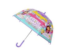 CyP Brands- Gabby Parapluie Enfant Bulle Transparent Parapluie Manuel 48 cm Multicolore Produit Officiel, transparent