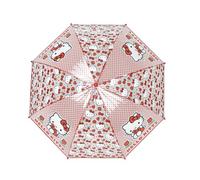 CyP Brands- Hello Kitty Parapluie manuel pour enfants, transparent, 8 baleines et tube métallique de grande résistance, produit officiel, transparent