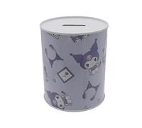 CyP Brands- Hello Kitty, Sanrio, Tirelire, Monnaie, Argent, Argent, Tirelire en métal, Kuromi, Couleur Blanche, Produit Officiel