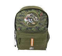 CyP Brands - Jurassic World, Sac à dos pour enfant, Adaptable à la voiture, Sac à dos d'écolier, Fournitures scolaires, Couleur verte, Produit officiel
