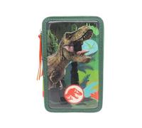 CyP Brands - Jurassic World, Trousse à Crayons, Trousse à Crayons à 3 étages, Fournitures Scolaires, Multicolore, Produit Officiel