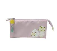 CYP BRAND - Molang, Trousse, Fournitures Scolaires, Fleur, Rose, Produit Officiel