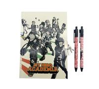 CyP Brands- My Hero Academia Boîte cadeau avec journal et 2 stylos, journaux, stylos, matériel d'écriture, multicolore, produit officiel
