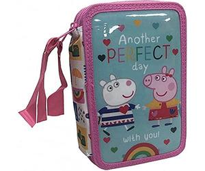 CYP BRANDS- Plumier 3 Pisos Con Material Escolar Peppa Pig Trousse, EP-333-PG, Multicolore