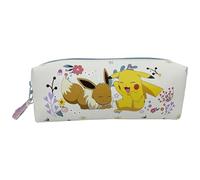 CyP Brands- Pokémon, Trousse à Crayons, Fournitures Scolaires, Papeterie, Collection Flowers, Couleur crème, Produit Officiel, Crème, Estandar, Décontracté