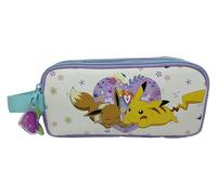 CyP Brands- Pokémon, trousse, matériel scolaire, papeterie, collection Flowers, couleur crème, produit officiel, Crème, Estandar, Décontracté