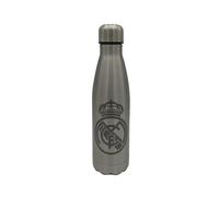 CYP BRAND Real Madrid Bouteille d'eau en acier, Bidon, Bouteille d'eau hermétique, 550 ml, noir, produit officiel