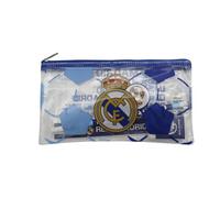 CyP Brands Real Madrid Ensemble de Papeterie avec règle, Gomme, Taille-Crayon, Trousse à Crayons Blanc Produit Officiel, Blanc., étui