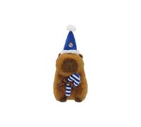 CyP Brands- Real Madrid Peluche Capybara avec chapeau de Père Noël, doux et tendre bonhomme de Noël, cadeau original pour enfants et adultes