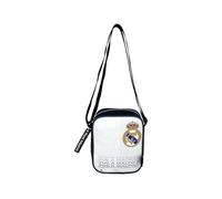 CyP Brands- Real Madrid Sac à bandoulière Sac à main Sac banane Blanc Produit officiel, blanc, Estandar