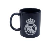 CYPBRANDS CyP Brands-Real Madrid Tasse pour petit-déjeuner dans une boîte en céramique, 300 ml, couleur bleue avec blason blanc, produit officiel