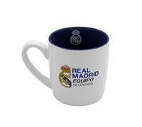 CyP Brands- Real Madrid, tasse, tasse en céramique, ustensiles de cuisine, petit-déjeuner, tasses originales, couleur blanche, produit officiel