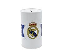 CyP Brands- Real Madrid - Tirelire en métal scellée, Grande Tirelire Blanche, Produit Officiel