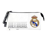 CYPBRANDS Real Portatodo Triple-Hala Madrid, Trousse Mixte Enfant, Blanc, Estandar
