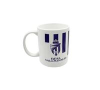 CyP Brands- Real Valladolid Tasse en céramique, blason, puce, petit-déjeuner, ustensiles de cuisine, couleur blanche, produit officiel