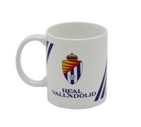 CyP Brands- Real Valladolid, tasse, ustensiles, petit-déjeuner, céramique, blanc, produit officiel