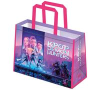 CYP Brands K-Pop Demon Hunters Sac Shopping Multicolore Saaja Boys Derpy Sac fourre-tout réutilisable Produit officiel