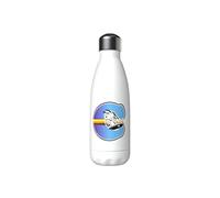 CYP BRANDS Snoopy Bouteille d'eau en acier inoxydable avec fermeture hermétique Lettre C multicolore 550 ml Blanc