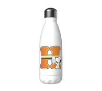 CYP BRANDS Snoopy Bouteille d'eau en acier inoxydable avec fermeture hermétique Lettre H multicolore 550 ml Blanc