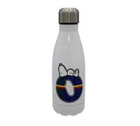 CYP BRANDS Snoopy-Bouteille d'eau en Acier Inoxydable Snoopy, Fermeture Hermétique, avec Motif Lettre O Multicolore, 550 ml, Couleur Blanche, Produit Officiel