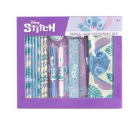 CyP Brands- Stitch Set de papeterie avec 14 pièces, écriture, matériel scolaire, couleur violet, produit officiel