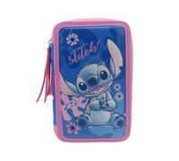 CYP BRANDS - Stitch, Trousse à Crayons 3 Niveaux, Fournitures Scolaires, Trousse à Crayons, Multicolore, Produit Officiel