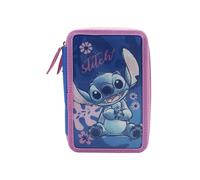 CyP Brands - Stitch, Trousse à Crayons 3 Niveaux, Fournitures Scolaires, Trousse à Crayons, Multicolore, Produit Officiel