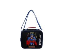 CyP Brands- Superman Sac à goûter, sac à déjeuner, sac isotherme, boîte à lunch, réfrigérateur portable, couleur noire, produit officiel