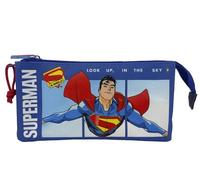 CYP BRANDS - Superman, Trousse, Fournitures Scolaires, Bleu, Produit Officiel