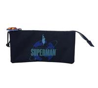 CYP BRANDS - Superman, Trousse, Fournitures Scolaires, Bleu, Produit Officiel