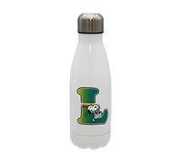 CYP Snoopy Brands Bouteille d'eau en acier inoxydable avec fermeture hermétique Lettre L multicolore 550 ml Blanc