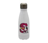 CYP Snoopy Brands Bouteille d'eau en acier inoxydable avec fermeture hermétique Lettre S multicolore Blanc 550 ml