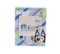 CYPBRANDS Bluey Carnet de coloriage avec pochoirs pour coloriage, activités créatives, aquarelles, multicolore, produit officiel