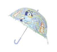 CyP Brands- Bluey Parapluie pour enfant, bulle, transparent, 48 cm, multicolore, produit officiel, transparent