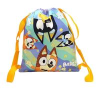 CYPBRANDS Bluey, Sac à dos, préscolaire, matériel scolaire, sac à dos, sac à cordons, sac, Light Waves, couleur bleu, produit officiel