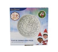 CYPBRANDS CyP Brands-Elfos Plateau en céramique, plateau à peindre, activités créatives, multicolore, produit officiel