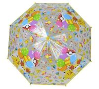 CYPBRANDS CyP Brands-Pokémon Parapluie manuel pour enfants, transparent, 8 baleines et tube métallique de grande résistance, produit officiel, transparent