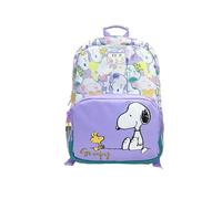 CYPBRANDS CyP Brands-Snoopy Sac à dos adaptable au chariot, sac à dos d'école, multicolore, produit officiel, violet, Estandar