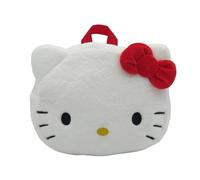 CyP Brands- Hello Kitty, Sanrio, sac à dos, peluche, sacs, figurine 3D, visage Hello Kitty, couleur blanche, produit officiel, blanc, Estandar, Décontracté