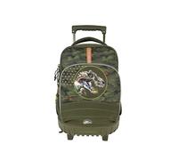 CYPBRANDS - Jurassic World, Sac à dos d'écolier, Sac à dos, Adaptable à la voiture, Fournitures scolaires, Couleur verte, Produit officiel