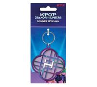 CYPBRANDS-K-Pop Demon Hunters, Huntrix, porte-clés, pendentif sac à dos, accessoire sac, spinner, couleur violet, produit officiel