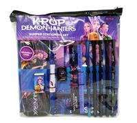 CYPBRANDS Set de papeterie K-Pop Demon Hunters – Trousse et accessoires, Violet – Produit officiel