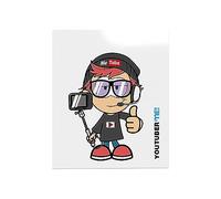 CYPBRANDS Me !Humanity Classeur 4 anneaux Youtuber, blanc, Taille unique