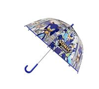 CYPBRANDS Parapluie manuel à bulles Transparent Sonic The Hedgehog 48 cm, Sport, Multicolore (Multicolore), Taille unique