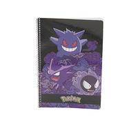 CYPBRANDS Pokemon® Carnet Format Folio, Gengar, grille 4 x 4 mm, matériel scolaire Violet