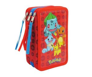 CYPBRANDS Pokémon, Trousse à 3 étages, matériel Scolaire, Multicolore, Produit Officiel